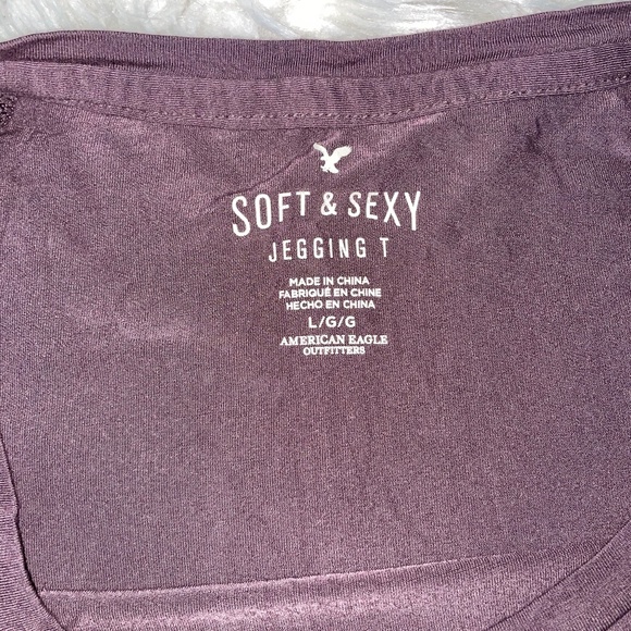 AEO Soft & Sext Mauve Long Sleeve Legging Tee L - Picture 6 of 6